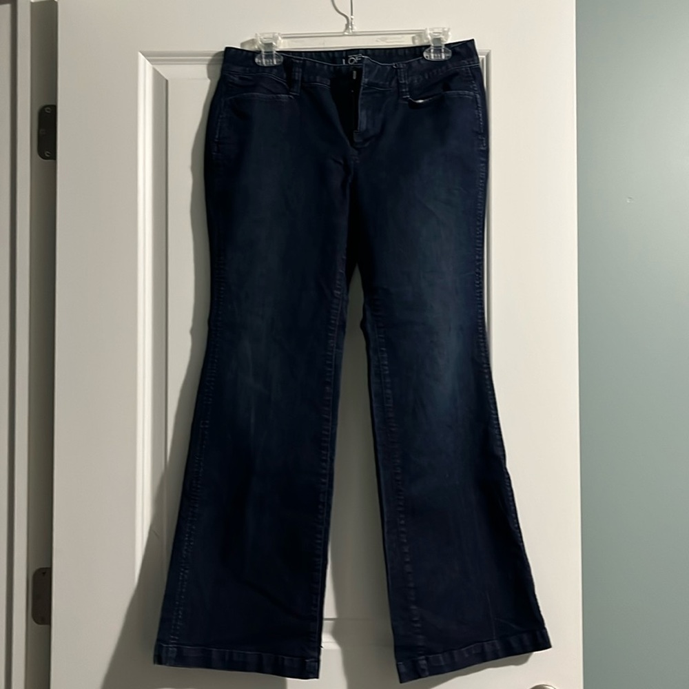 Ann Taylor Loft Curvy Flair Womens Dark Jeans Sz:8P